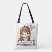 かわいこちゃん独身のかわいい女の子 トートバッグ (裏面)