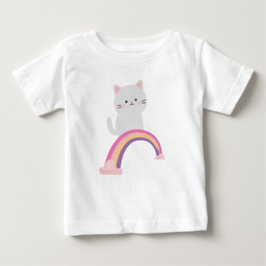 かわいこちゃん猫 ベビーTシャツ (正面)
