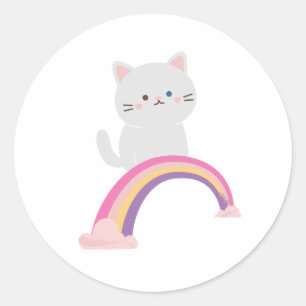 かわいこちゃん猫 ラウンドシール