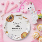 かわいこちゃん素朴ベーキングパイベイビーシャワー ペーパープレート (パーティー)