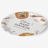 かわいこちゃん素朴ベーキングパイベイビーシャワー ペーパープレート (アングル)