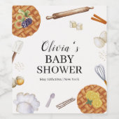 かわいこちゃん素朴ベーキングパイベイビーシャワー ワインラベル (シングルラベル)