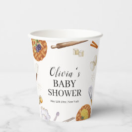かわいこちゃん素朴ベーキングパイベイビーシャワー 紙コップ