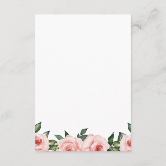 かわいこちゃん象赤面ピンクフローラブックスベビー エンクロージャーカード (裏面)