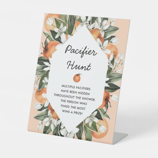 かわいこちゃん赤ちゃんシャワーおしゃぶり狩りゲームサイン 台座サイン (正面)