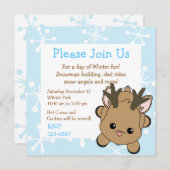 かわいこちゃん鹿 招待状 (正面/裏面)