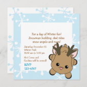 かわいこちゃん鹿 招待状 (正面/裏面)