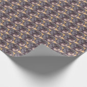 かわいこちゃん黒いCOCK-A-POOの組合せ ラッピングペーパー (角)