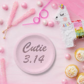 かわいこちゃん3.14 Piデイピンク ペーパープレート (パーティー)