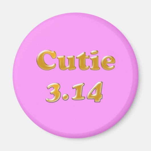 かわいこちゃん3.14 Piデイピンク マグネット (正面)