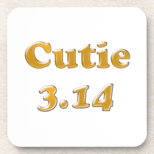 かわいこちゃん3.14 Pi日 コースター (正面)