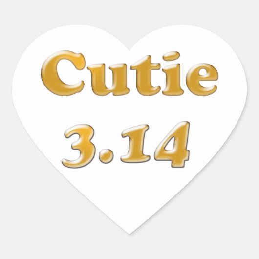 かわいこちゃん3.14 Pi日 ハートシール (正面)