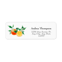 かわいこちゃん |オレンジ柑橘類 |差出人住所ラベル