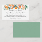 かわいこちゃん |オレンジ色のベビースシャワー |ベビー エンクロージャーカード (正面/裏面)