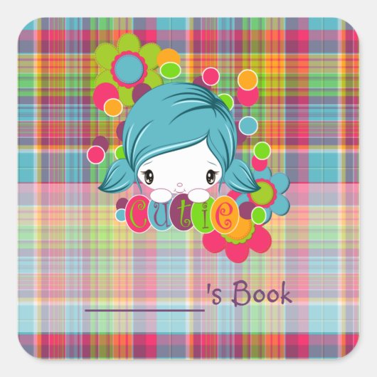 かわいこちゃん スクエアシール (正面)