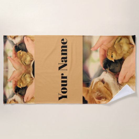 かわいこちゃん ビーチタオル (正面)