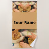 かわいこちゃん ビーチタオル (正面)