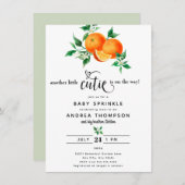 かわいこちゃん |ベビー散水赤ちゃんシャワー 招待状 (正面/裏面)