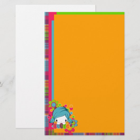 かわいこちゃん 便箋 (正面/裏面)