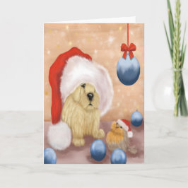 かわいさの過負荷 – 子犬と鳥 – グリーティングカード シーズンカード