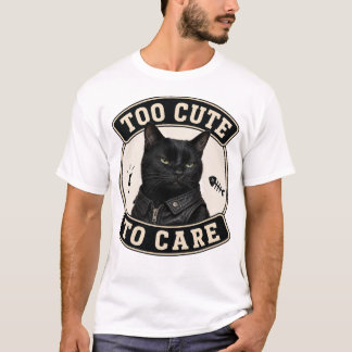かわいすぎてどうでもいいブラックキャットTシャツ Tシャツ