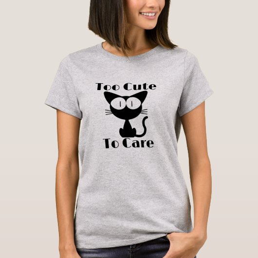 かわいすぎてどうでもいい面白い猫 Tシャツ (正面)