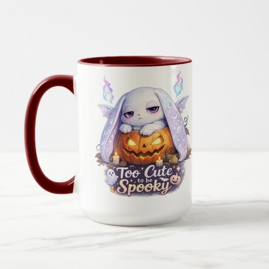 かわいすぎて怖くないハロウィンのカボチャのうさぎ マグカップ (左)