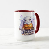 かわいすぎて怖くないハロウィンのカボチャのうさぎ マグカップ (正面右)