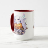 かわいすぎて怖くないハロウィンのカボチャのうさぎ マグカップ (正面左)
