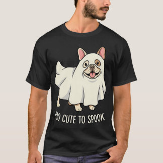 かわいすぎて怖くないフレンチブルドッグの幽霊のキャラクターのマス Tシャツ