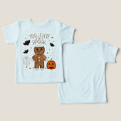 かわいすぎて怖くない トドラー・ハロウィンTシャツ (デザイン正面&裏面)