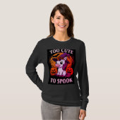 かわいすぎて怖くない – 愛らしいハロウィンのユニコーン Tシャツ (正面フル)
