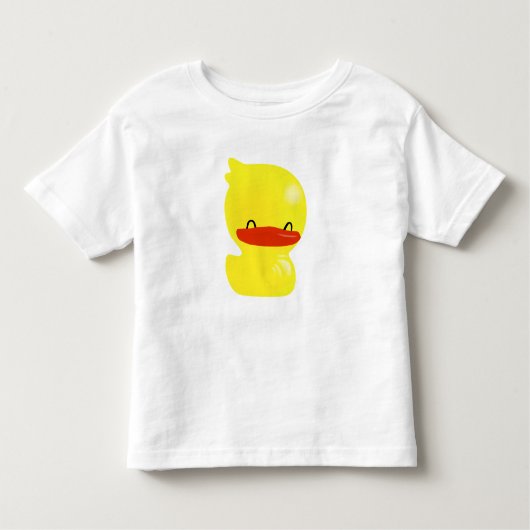 かわいすごいいダッキー（アヒルちゃん）の幼いTシャツ トドラーTシャツ (正面)