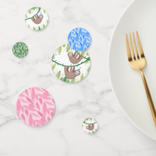 かわいすごいいパーティー帽子のナマケモノ コンフェッティ