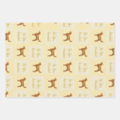 かわいすごいい金色 ラッピングペーパーシート (正面2)