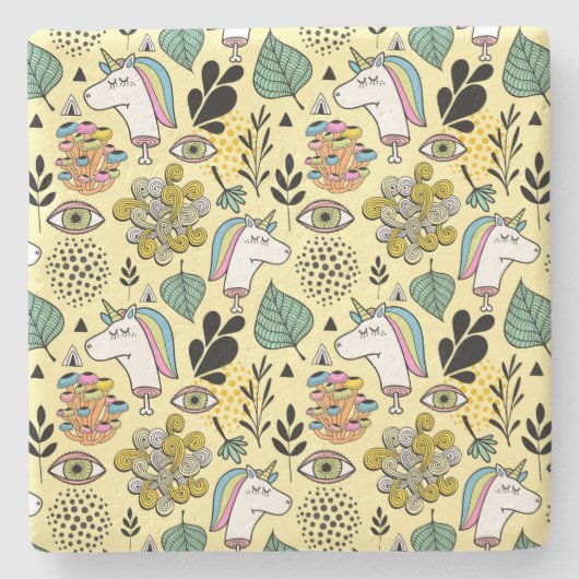 かわいそうなユニコーン ストーンコースター (正面)