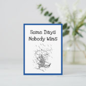 かわいそうな漫画の魚 ひどい１日 哀れみ ポストカード (スタンド正面)