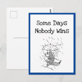 かわいそうな漫画の魚 ひどい１日 哀れみ ポストカード (正面/裏面)