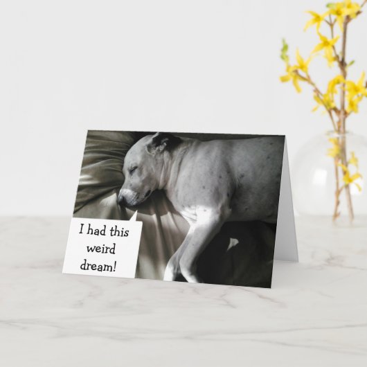 かわいそうな犬は「30歳になった！」という悪夢を持っていた。 カード (黄色い花)