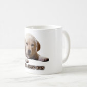 かわいそうな疲れた小さなラブラドール子犬。私と同じ！ コーヒーマグカップ (正面右)