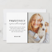 かわいそうに忘れられない1年の新しい子犬の写真 シーズンカード (正面)