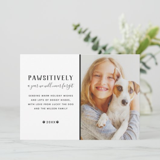 かわいそうに忘れられない1年の新しい子犬の写真 シーズンカード (スタンド正面)