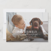 かわいそうに忘れられない1年の新しい子犬の写真 シーズンカード (正面)