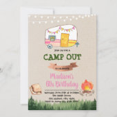 かわいらいらしたパーティー誕生日の招待 招待状 (正面)