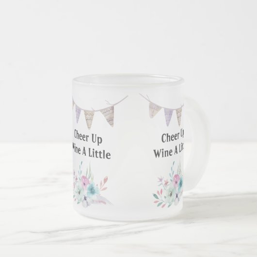 かわいらおもしろいしいワイン フロストグラスマグカップ (正面右)