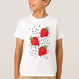 かわいらしいいちご Tシャツ