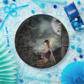 かわいらしいおとぎ話の満月のクリスタル・ボールのプレート ペーパープレート (パーティー)