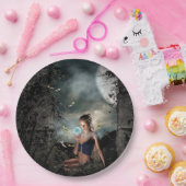 かわいらしいおとぎ話の満月のクリスタル・ボールのプレート ペーパープレート (パーティー)