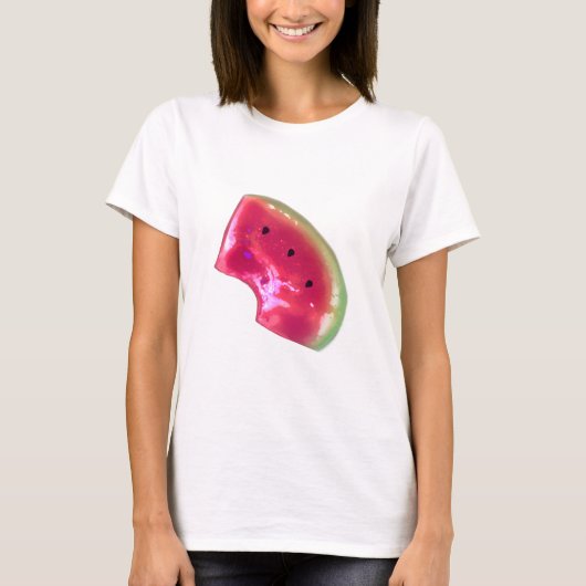 かわいらしいきらめくスイカ Tシャツ (正面)