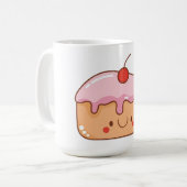 かわいらしいさくらんぼケーキスライス コーヒーマグカップ (正面左)